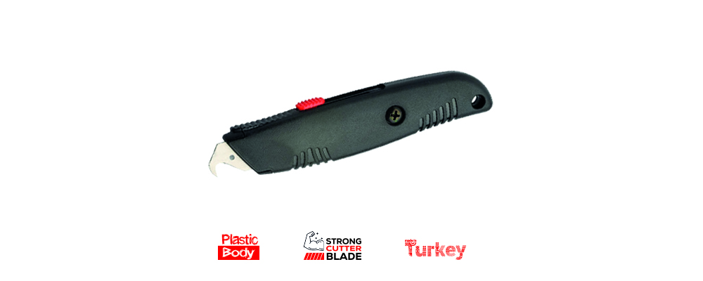 1119-Hook Blade Utility Knife-Plastic Body