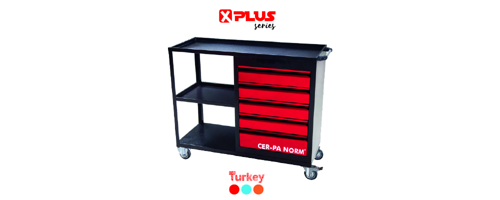 5 Drawers Workshop Trolley