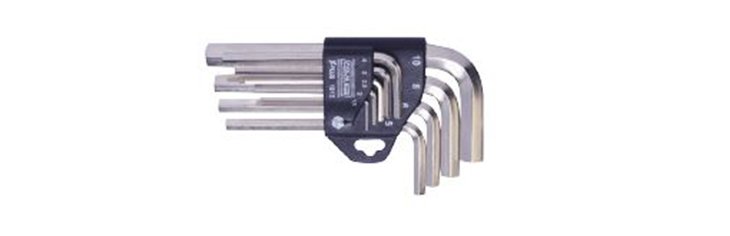10 Pcs Hexagon L Key Set (Short Arm) - Nickel Plated -